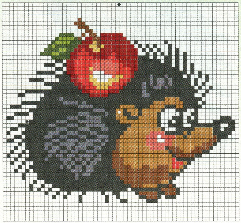 Цветная схема еж