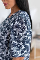 Сорочка Аннушка папоротник, синий (9)