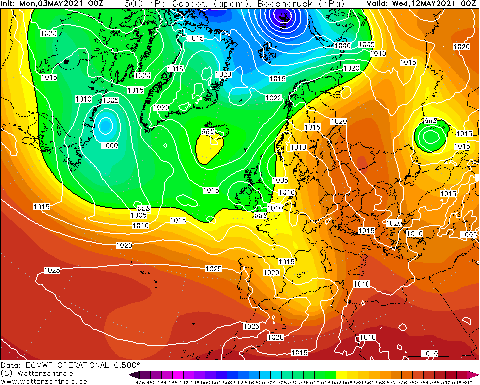 Прогноз на 12мая ECMWF