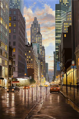 Rain-In-New-York-City-36x24