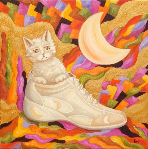 Il gatto nella scarpa - cm 60x60