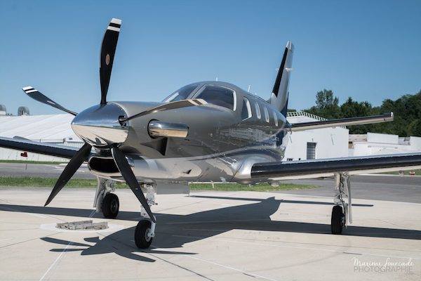 Daher Kodiak and TBM turboprop aircraft are showcased at France Air Expo.