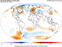 Июль1994 АномалияГпт(ECMWF)