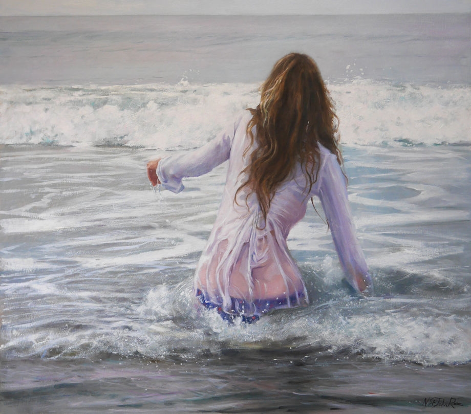 Женщина особенное море. Николас сент Джон. Художник Nicolas St. John Rosse.