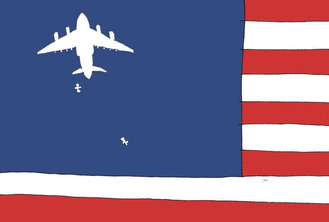 novyy flag ssha karikatura