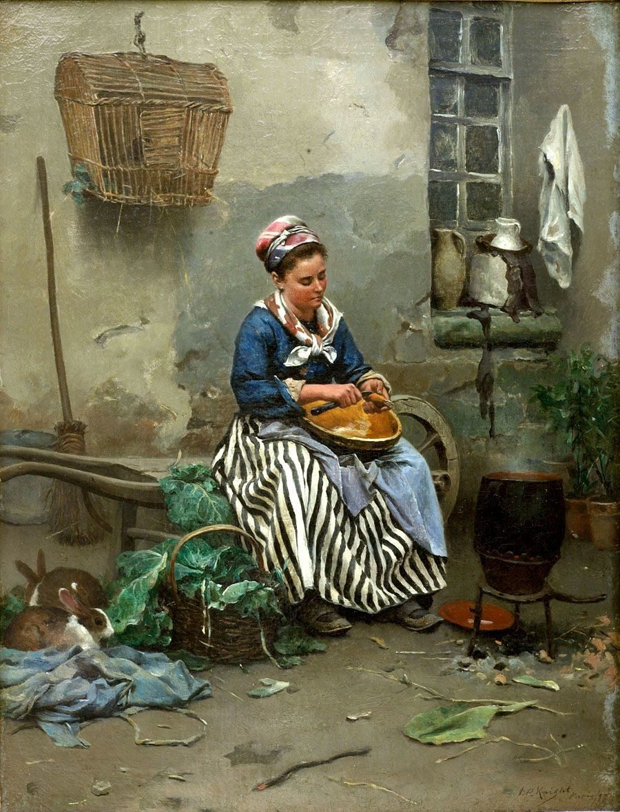 Американский художник Дэниел Риджуэй Найт (1839-1924)...