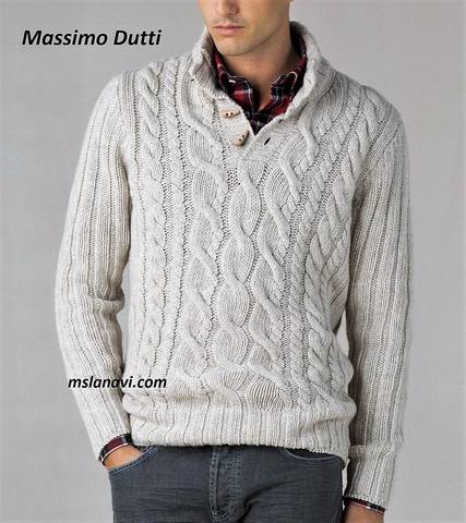 Свитер-спицами-Massimo-Dutti