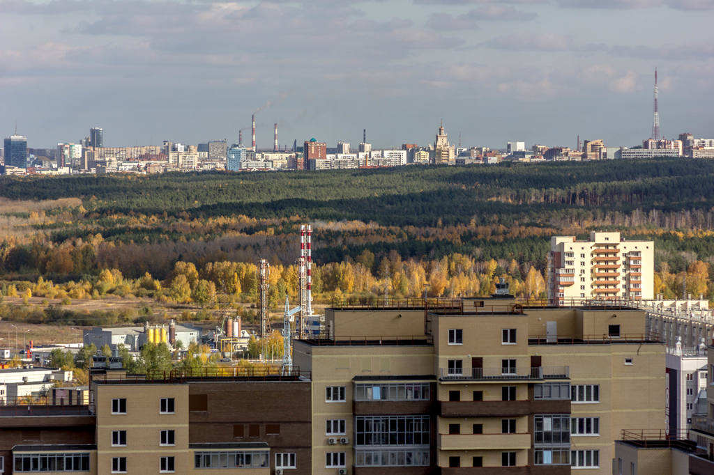 Осенний Челябинск с высоты 23 этажа 