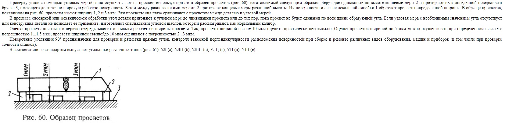 образец просветов