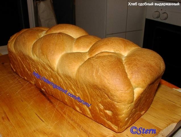 Хлеб сдобный из спелого теста