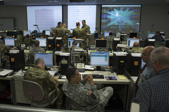 Команда Министерства обороны США, участвующая в учениях по кибербезопасности