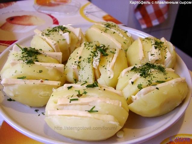  Картофель с плавленным сыром
