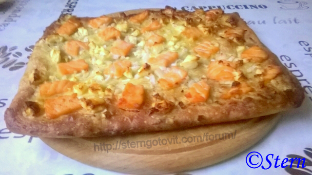 Н55g Пирог тонкий открытый "Пламенный" (Flammkuchen)