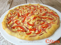 Н55t Пирог тонкий открытый "Пламенный" (Flammkuchen)