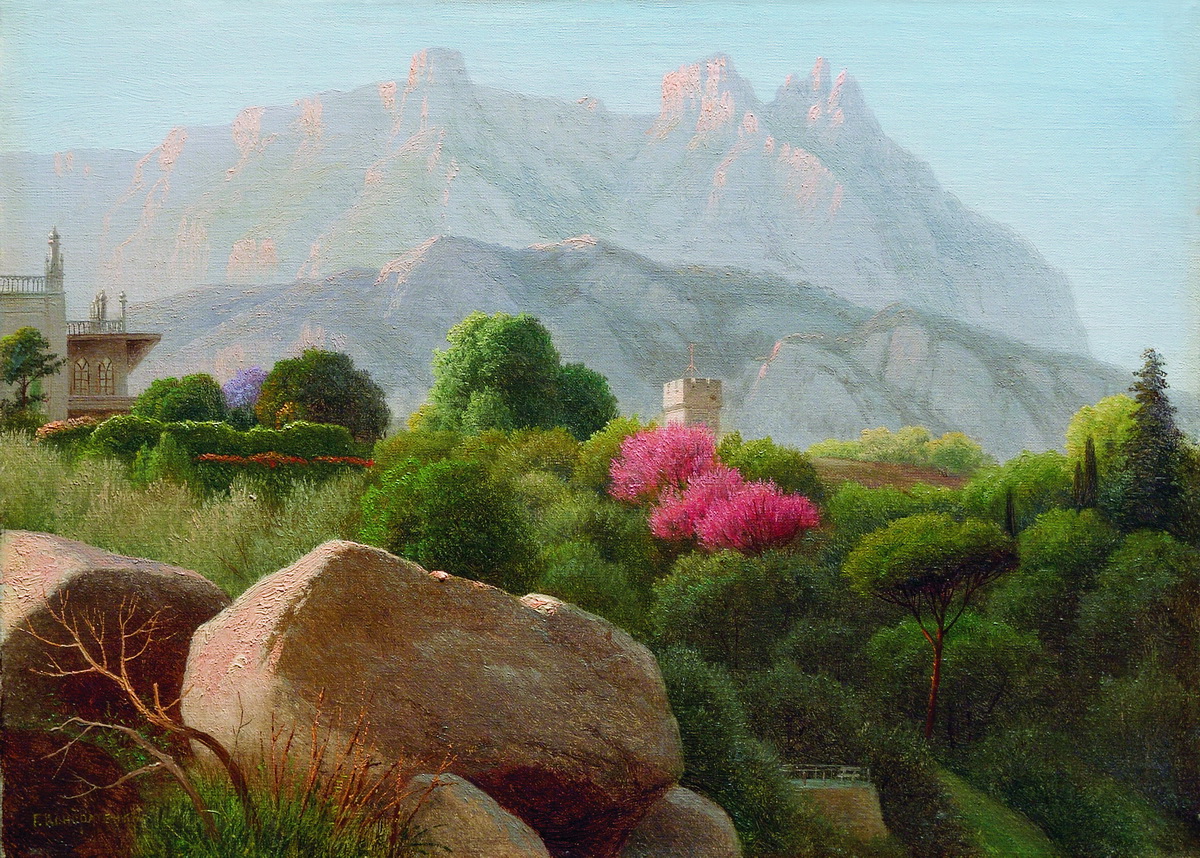 1Вид Алупки. Художник Гавриил Кондратенко