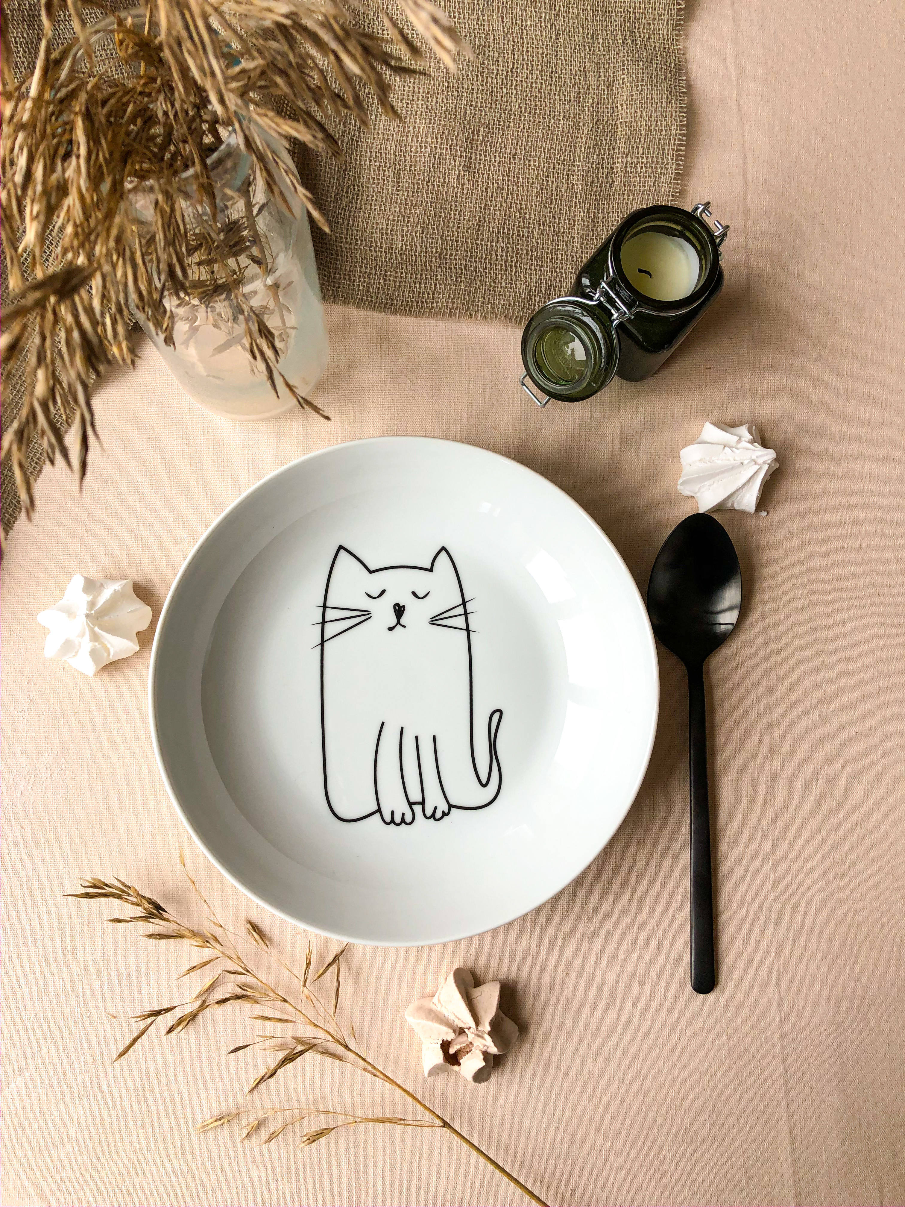 Тарелка глубокая Киска Sans Brides 20 см