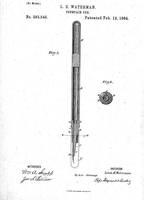 Patent pierwszego wiecznego pi%C3%B3ra z 1884 r. Lewis Edson Waterman..JPG