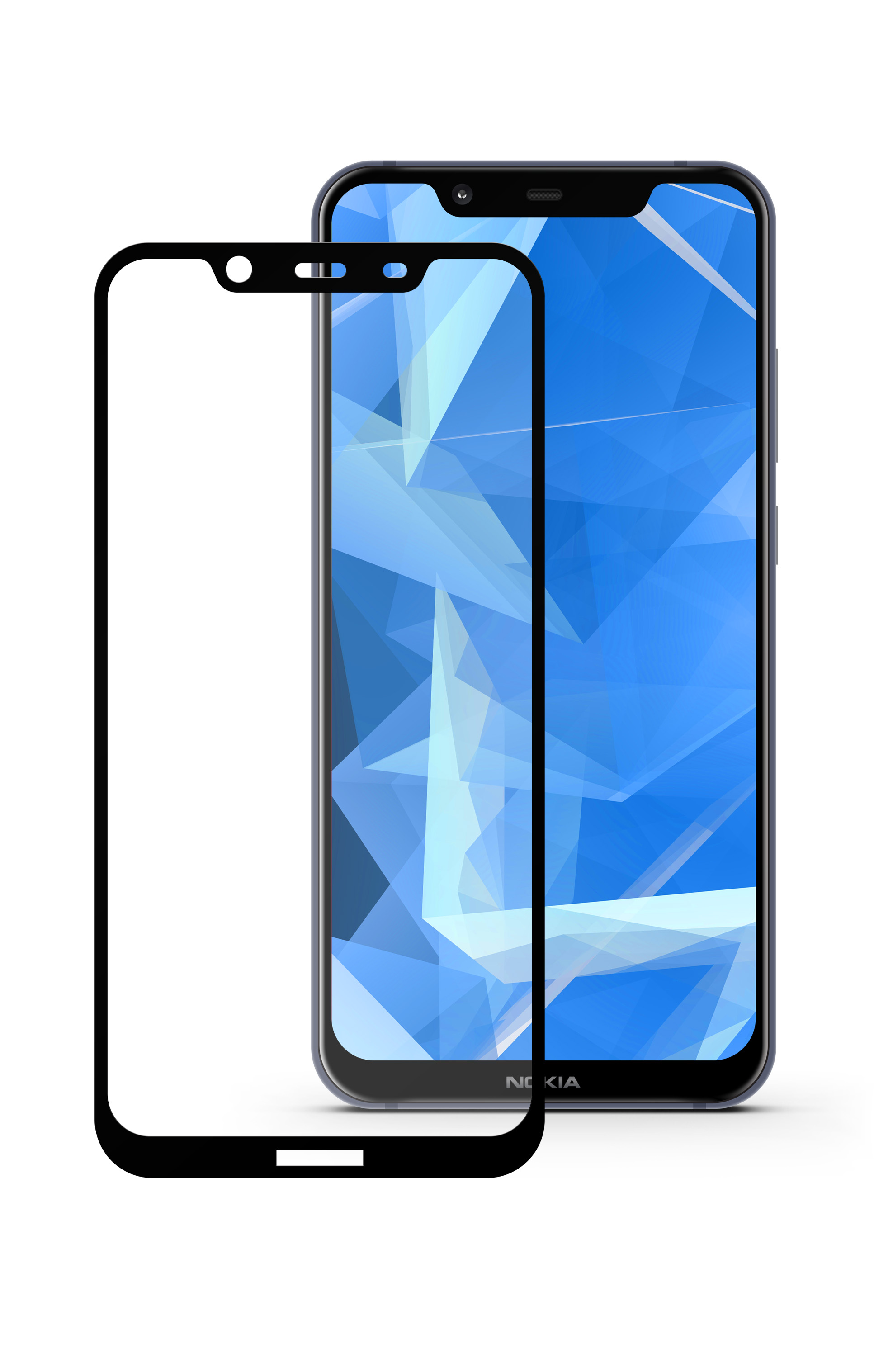 4232-254 Защитное стекло Mobius для Nokia 8.1 3D Full Cover (Black)-2