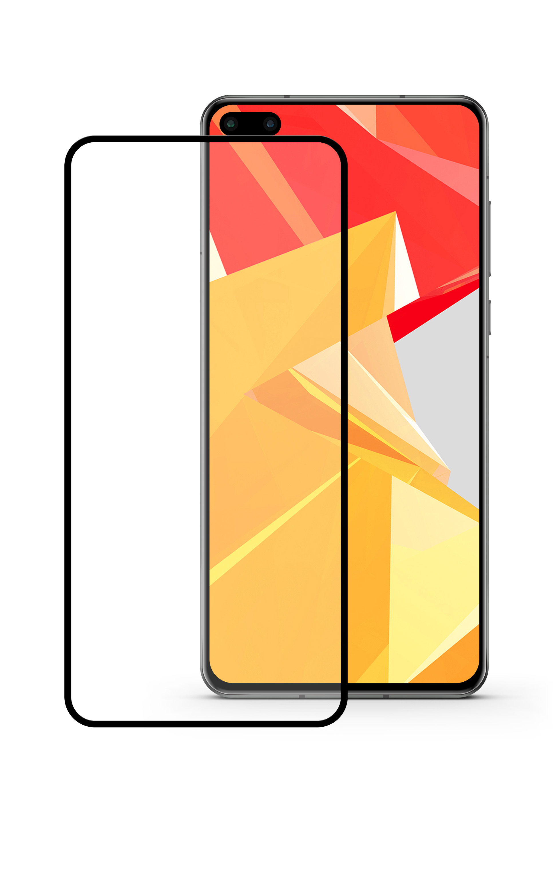 4232-393. Защитное стекло Mobius для Huawei P40 3D Full Cover (Black) (1)