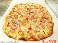 Пирог тонкий открытый "Пламенный" (Flammkuchen)