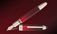 MB 146 Solitaire Burgundy Lacquer Calligraphy Year 2 Flex Nib