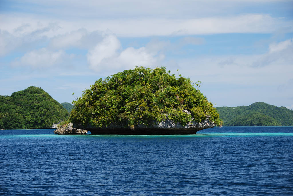 Palau Rock island