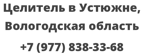 Целитель в Устюжне, Вологодская область