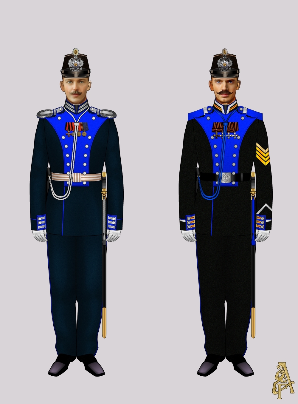 Парадная форма Лейб-гвардии Финского стрелкового батальона (рис. 3, 4)