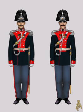 Парадная форма Лейб-Гвардии Драгунского полка (рис. 1, 2)