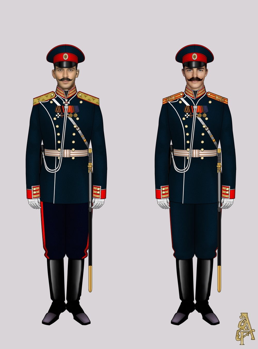 Служебная форма Лейб-Гвардии Преображенского полка (рис. 7, 8)