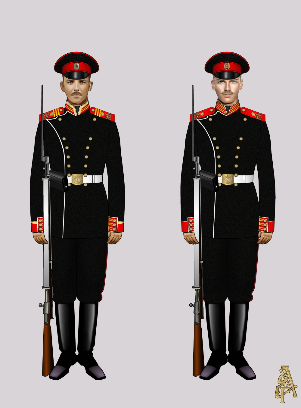 Служебная форма Лейб-Гвардии Преображенского полка (рис. 11, 12)