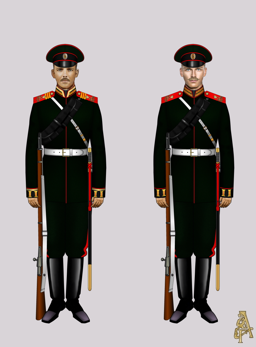 Служебная форма Лейб-гвардии Донской батареи в 1883 года (Рис. 5, 6)