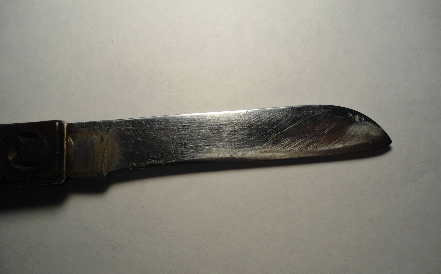 Нож Леший (Х12МФ, стабилизированная вставка, чёрный граб)
