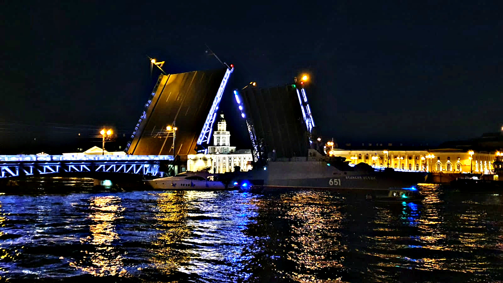 Санкт Петербург зимой разводной мост
