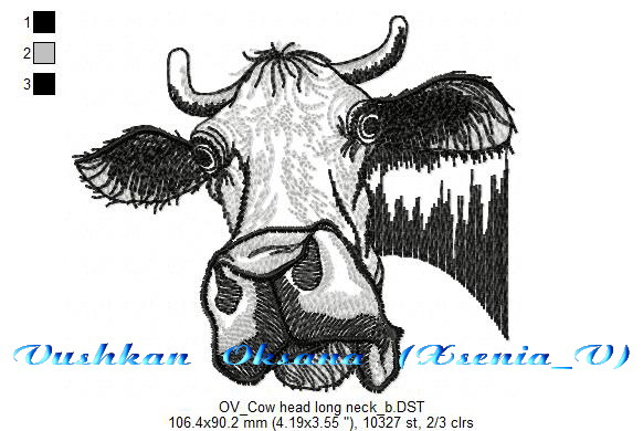 OV Cow head long neck b