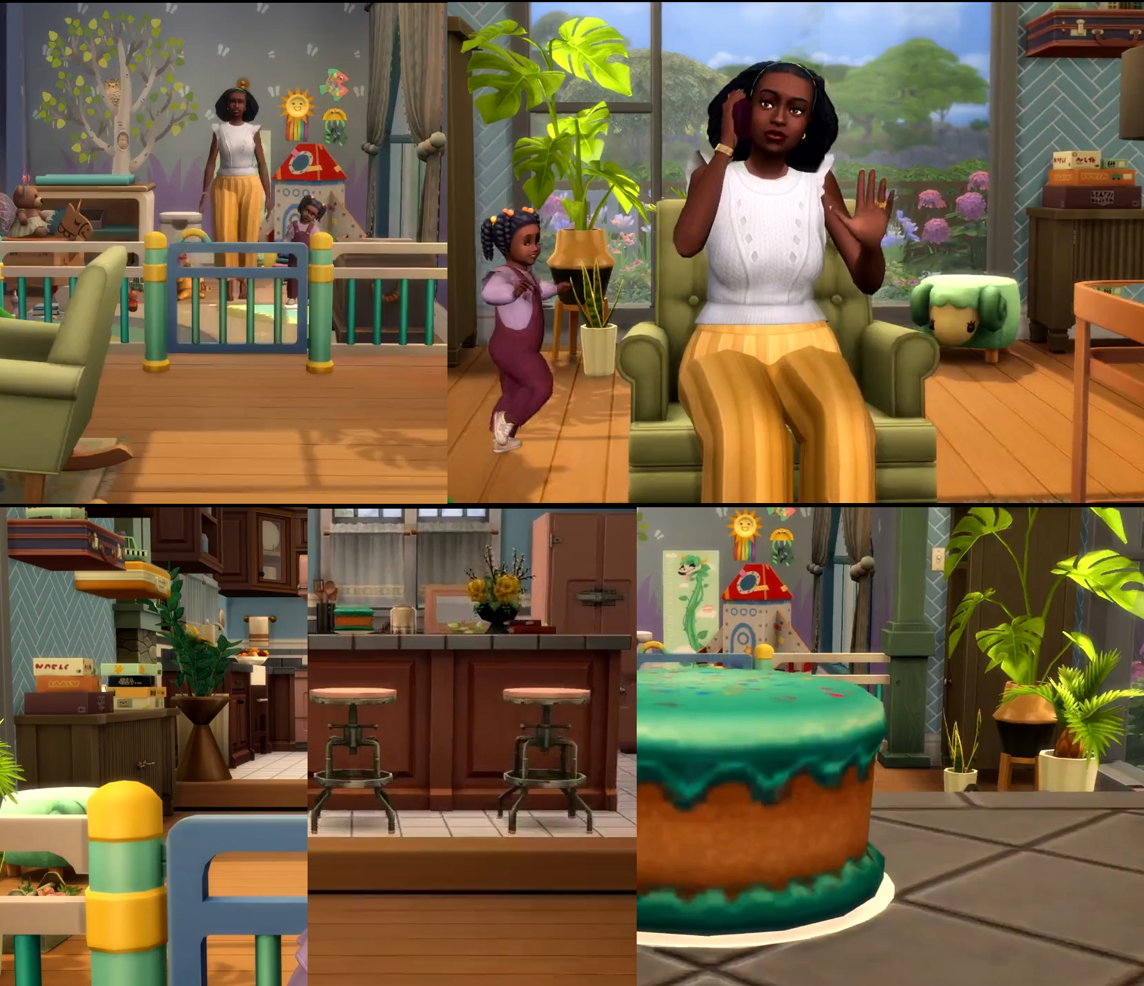 коллаж из второго ролика The Sims 4 Жизненный путь