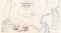 Карта земель Забайкальского КВ, Иркутского и Енисейского кп в 1858 году (уменьшенная)