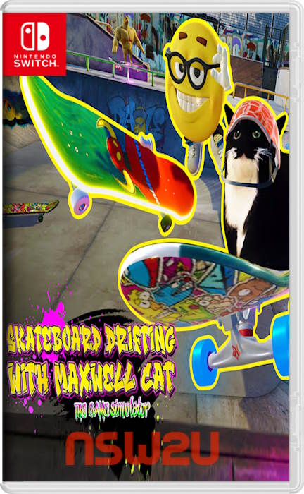 Skateboard Drifting Simulator with Maxwell Cat: The Game (2023)