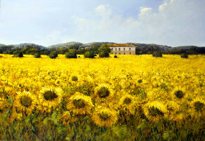 Sunflowers 128x85cm olio- su tela (1)
