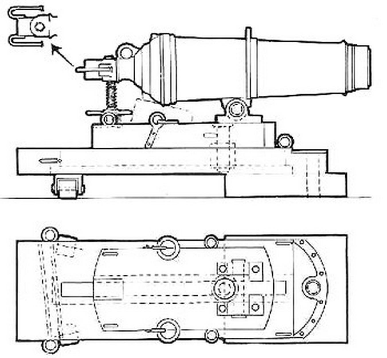 Объем чугунного ядра корабельной пушки 4000 см3. Корабельная пушка лафет чертеж. 24 Фунтовая Корабельная пушка чертеж. Лафет 36 фунтовая Корабельная пушка чертеж. Русская 18-фунтовая Корабельная пушка чертеж.
