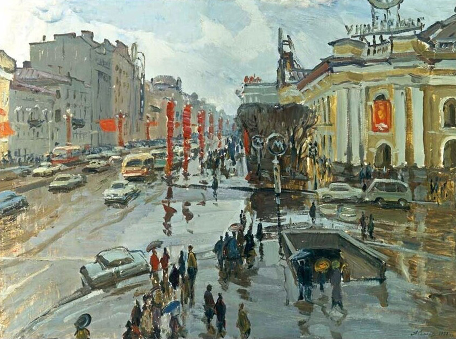 Картины семенова. Семенов Александр Михайлович (1922 - 1984). Александр Семенов Невский проспект 1977. Семенов Александр художник Ленинград. Семёнов Борис Александрович художник.